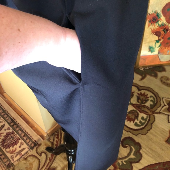 REPREVE sz 22W Little Black Dress White Pleat Sleeve ECORecycle FastDry $180 NEW - Picture 8 of 17